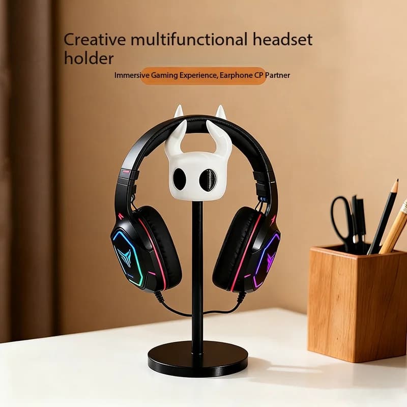 3d Printing Hollow Knight Gaming Headphone Stand Over-Ear Headset Desktop Storage Universal Bracket Display Holder Decoration