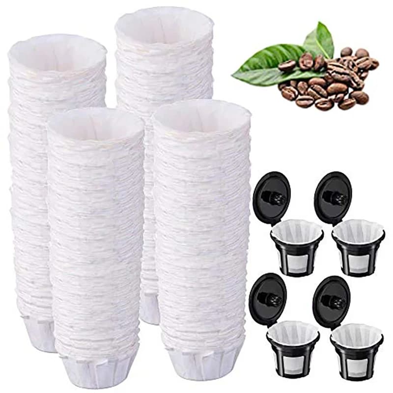 Universal disposable coffee filter for Keurig coffee maker reusable single dose K-Cups - Pack of 100