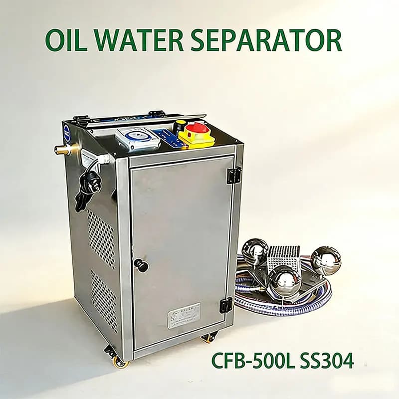 CFB-500L SS304 Motor Oil Water Separator Oil Purifier Reducing Downtime Oil Mist Compact Design Industrial Purifier Workshop Air