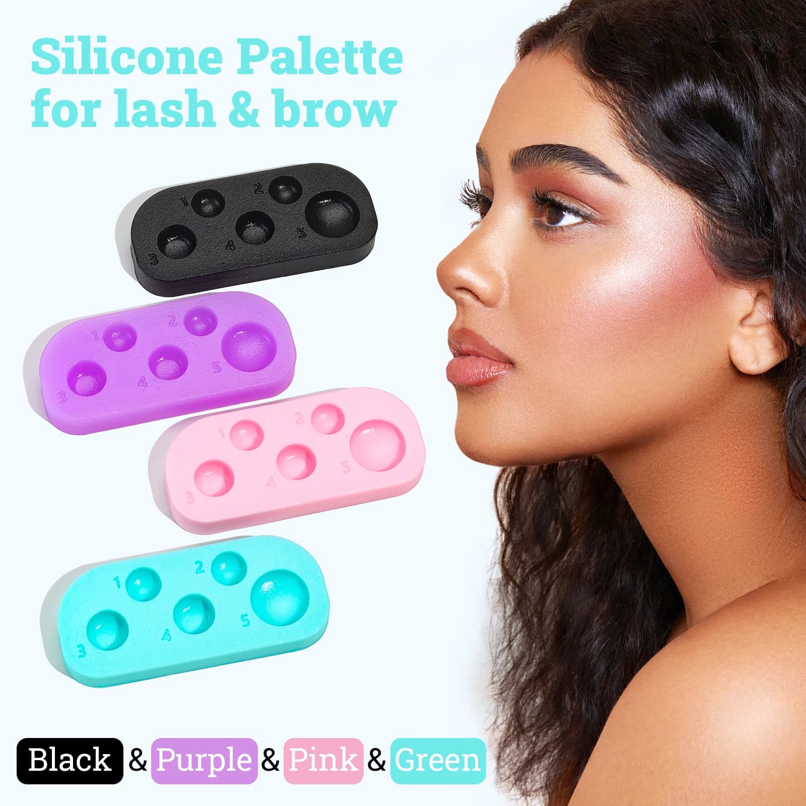 Lomansa 1 Pz Silicone Tablet 5 or 9 Tray Functions For Lash Lift And Tinta Eyebrows Lamination Eyelash Perm Pad Health Beauty Tool
