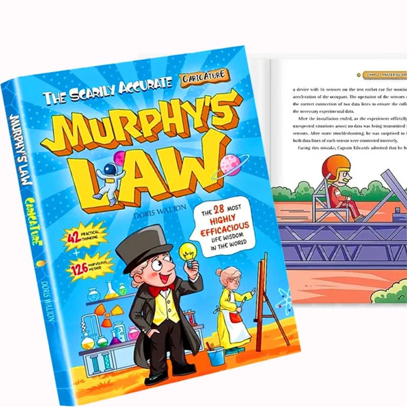 Children's Murphy Order Learning Book 8-12 with 128 pages Book in Brosura Funny educational concepts illustrated 42 ideas 126 methods