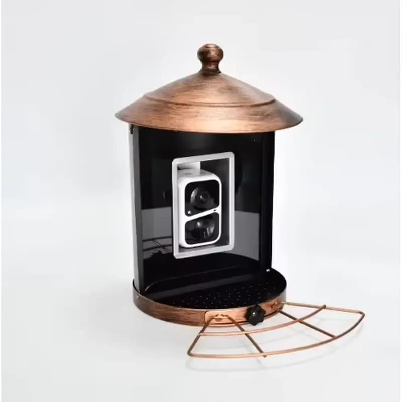 Smart Bird Feeder with HD Camera and AI Identification Waterproof Outdoor Pet Bowl Automatic Food Dispenser for Garden