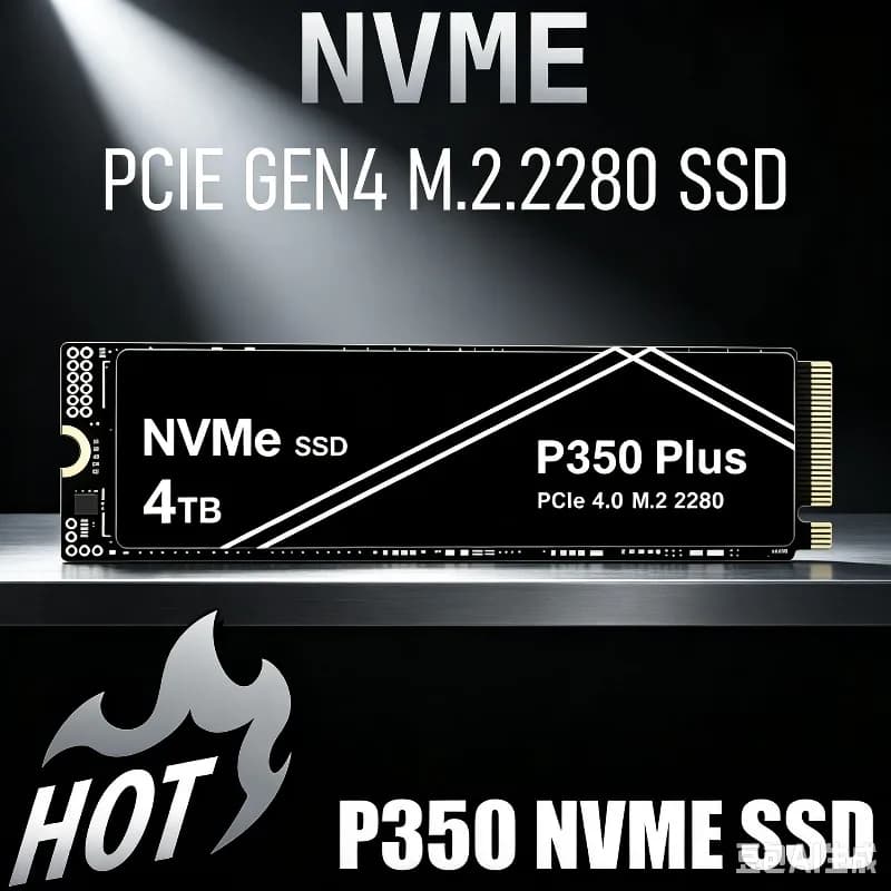 1TB 2TB 4TB 2026 New P350 PLUS M.2 2280 NVMe SSD PCIe 4.0 Gen4 Internal Solid State Drive for Gaming PC Laptop PS5