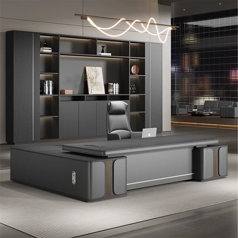 Chinese Boss Office Desk Designer Art Storage Conference Monitor Stand Desks Minimalist Modern Stand Up Schreibtisch Furniture
