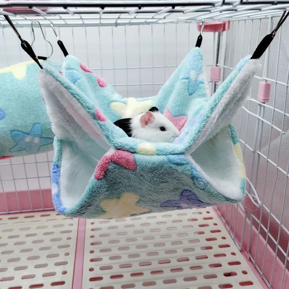 Cozy Winter Hanging Pet Hammock Thicken Double-layer Nest Bed Soft Warm Small Animal Sleeping Bag for Ferret