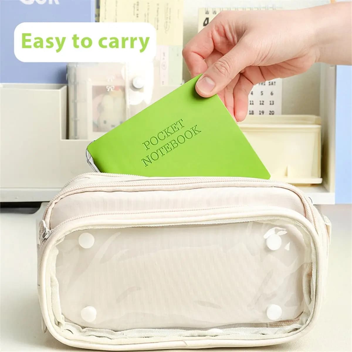 Time Saving 4 Pack Pocket Notebook with Pens Memo PU Leather Cover Mini Portable Memo Pad Note Pads Journals for on-the-Go Notes