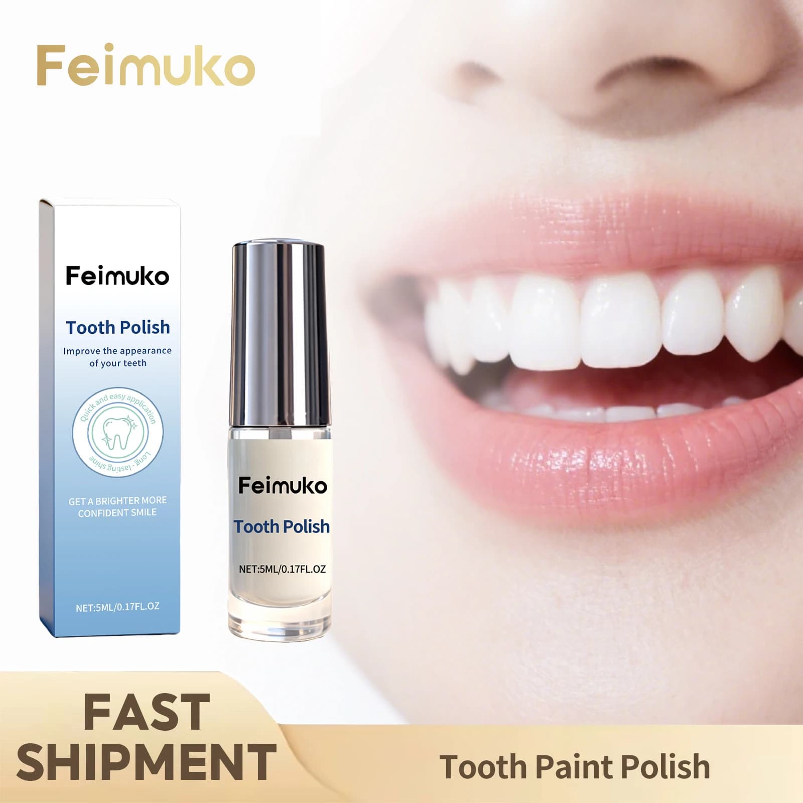Whitening Paint for Tooths, Removes Plate and Macchie, Clears Yellow Tooths, Fresh Food, Polishing Dentale Whitening