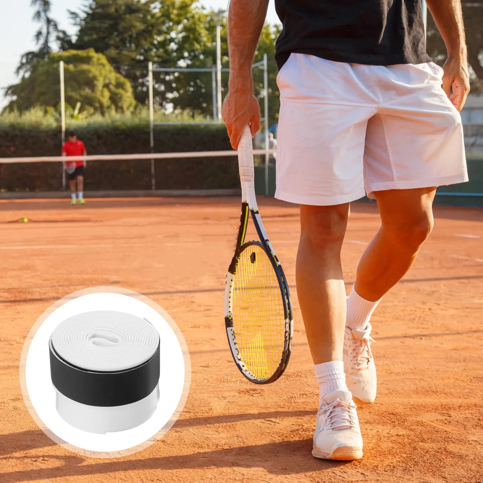 10pcs Tennis Racket Overgrip Badminton Grip Tape High Absorption Sweatband for Squash Pickleball Anti Perforated Handle Cover