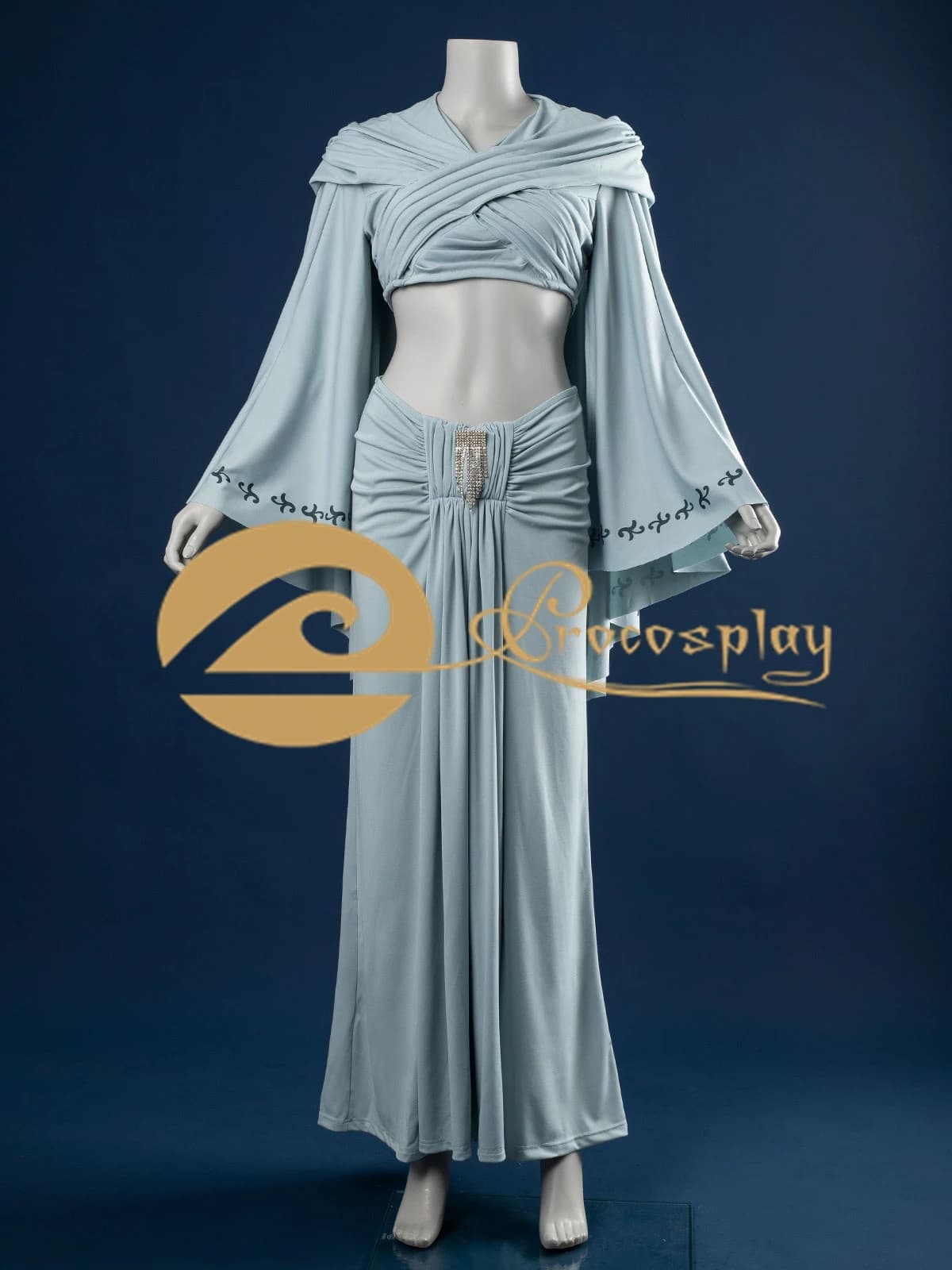 Padme Cosplay Amidala Costume da donna azzurro per giochi di ruolo per feste di Halloween