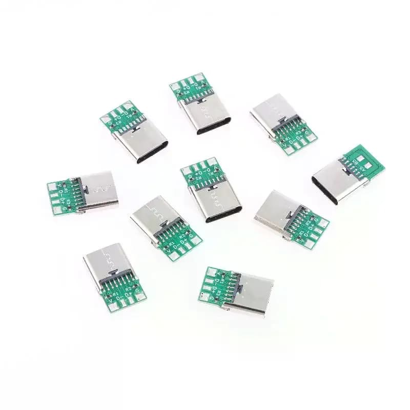 5/10Pcs 16Pin Usb Electric Terminals Welding DIY Data Cable Support PCB Board Type C Female Connectors Jack