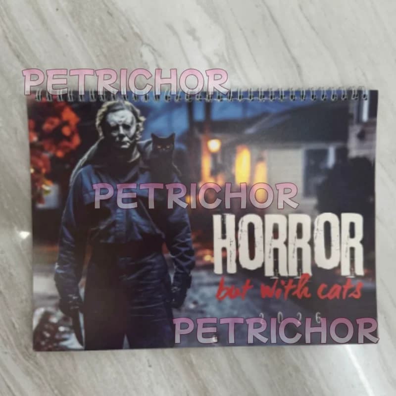 Disponibile Calendario da parete Horror&Cats 2026 Calendario horror gatto 2026 Regali di Capodanno