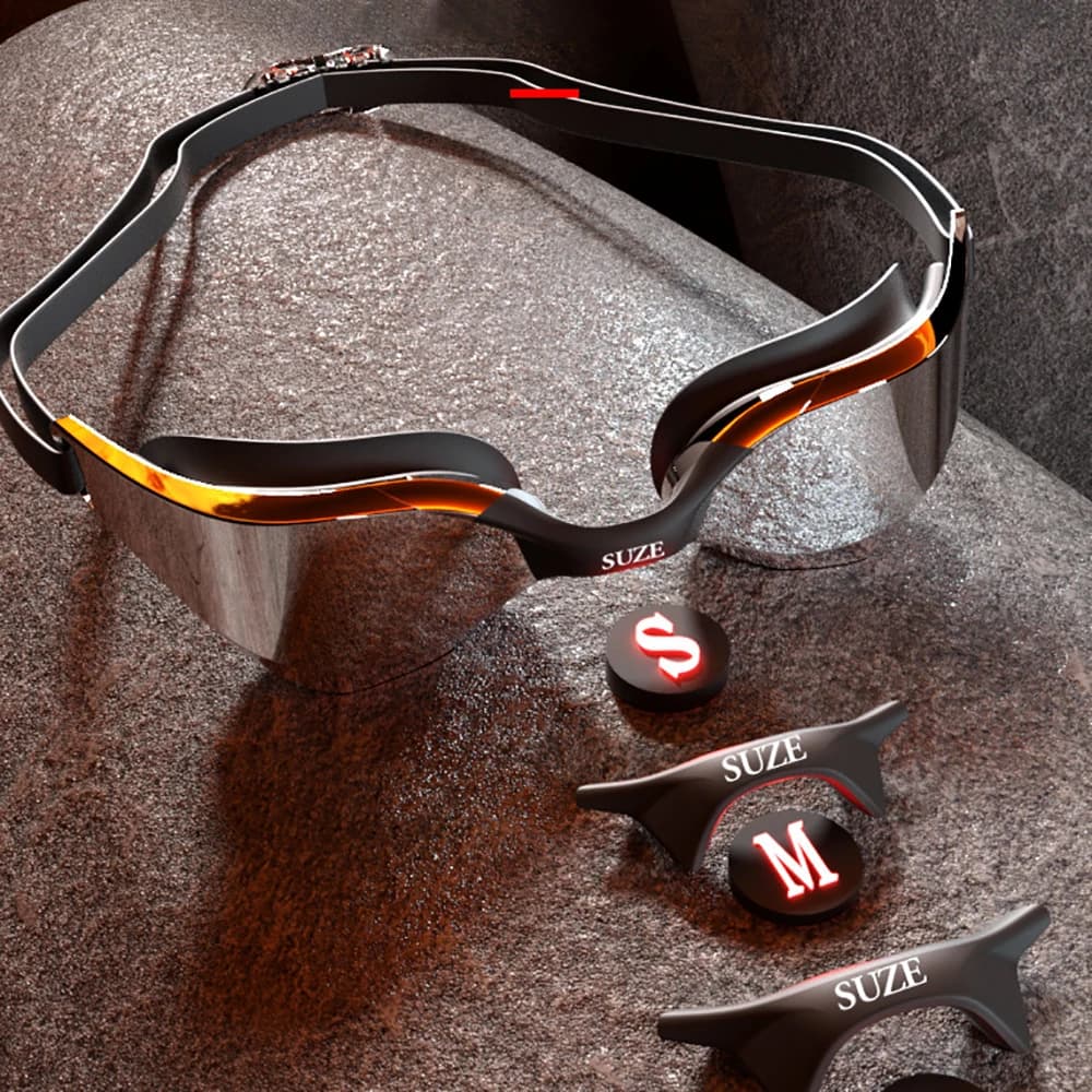 Professional Anti-Fog Swim Goggles HD Wide-Angle Lens Summer Adult Adjustable Nose Bridge Swim Goggles Swimning Equipment