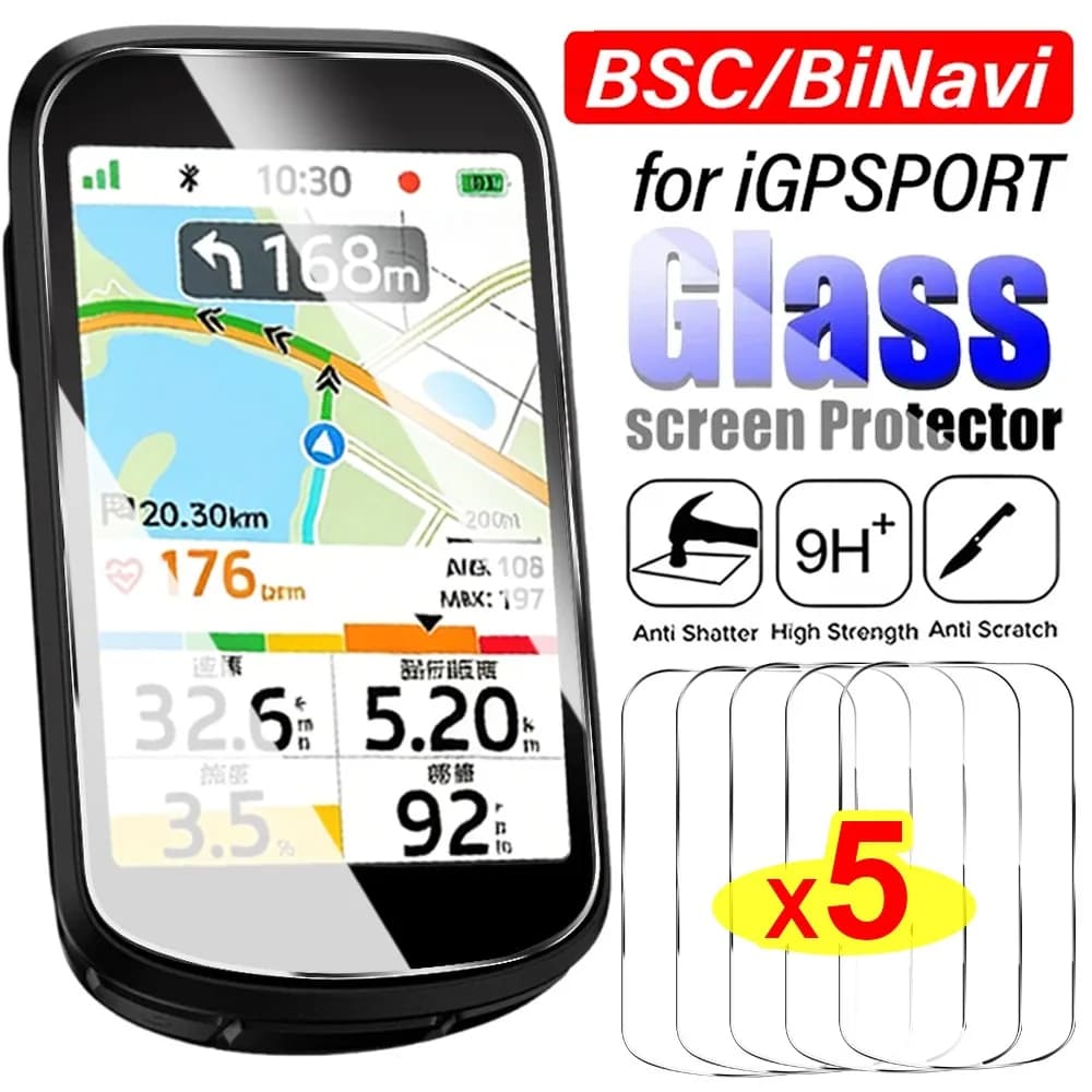 Pellicola Protettiva in Vetro Temperato 9H HD Trasparente Antigraffio per iGPSPORT BSC500 BSC300 300T BSC200 200S BSC100 100S BiNavi GPS