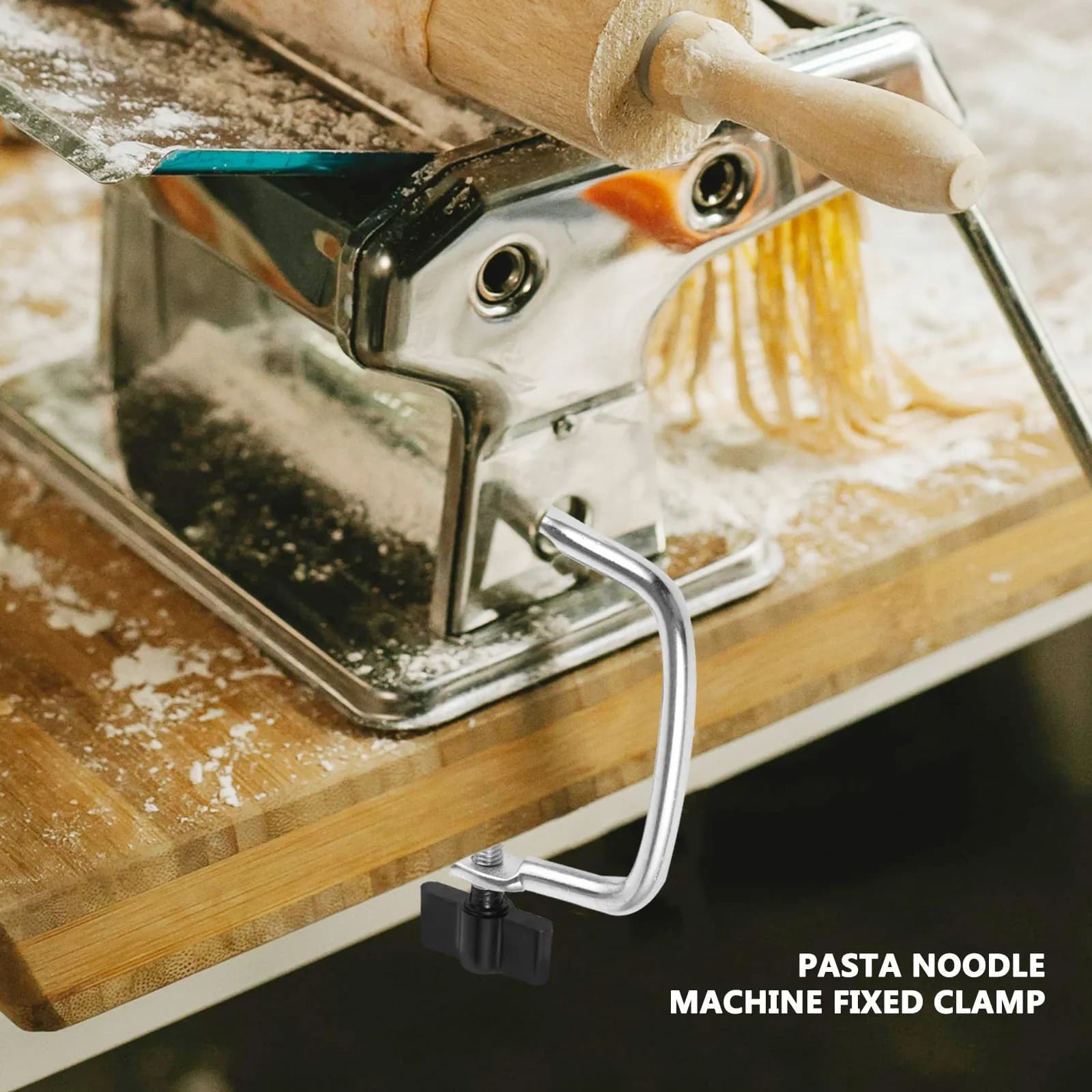 Morsetto di Ricambio Fisso per Macchina per Pasta, Clip Regolabile per Macchina Manuale per Pasta, Accessorio di Fissaggio Resistente per Macchina per Pasta