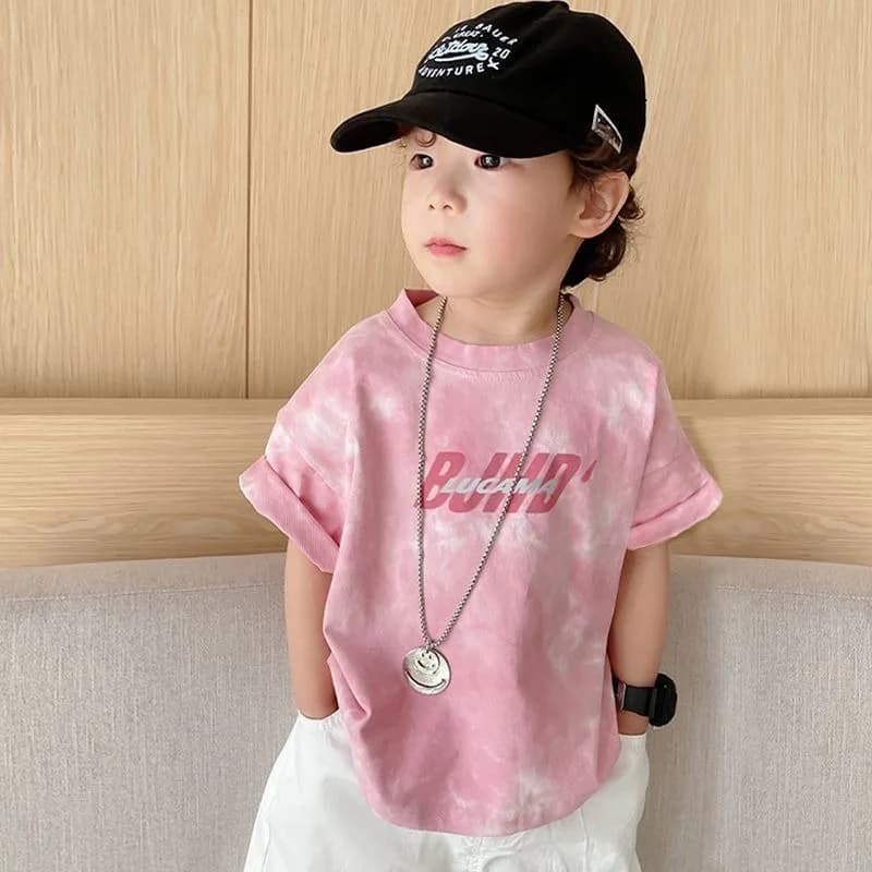 Nuova T-Shirt Tie-Dye 100% Cotone per Bambini Estate 2025 Abbigliamento per Ragazzi e Ragazze