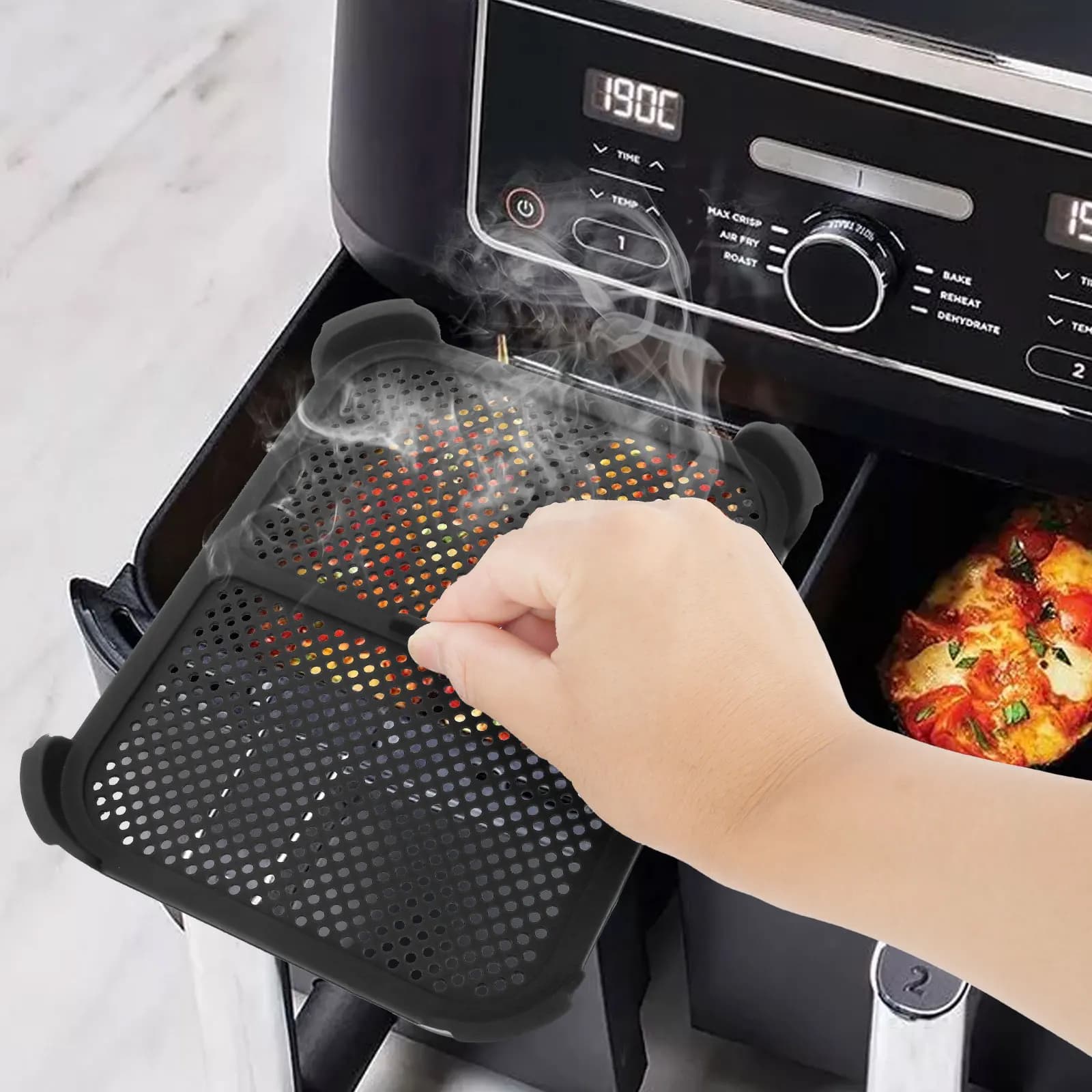 2 pcs Air Sprinkler AirFryer Splatter Screen Compatible with Ninja Foodi Air F400EU AF451EU AF400DE AF451DE