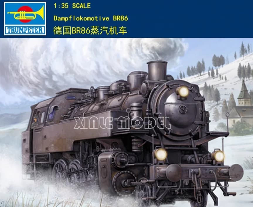 Trumpeter 00217 BR86 Steam Training Kit modello in scala assemblato in scala 1/35