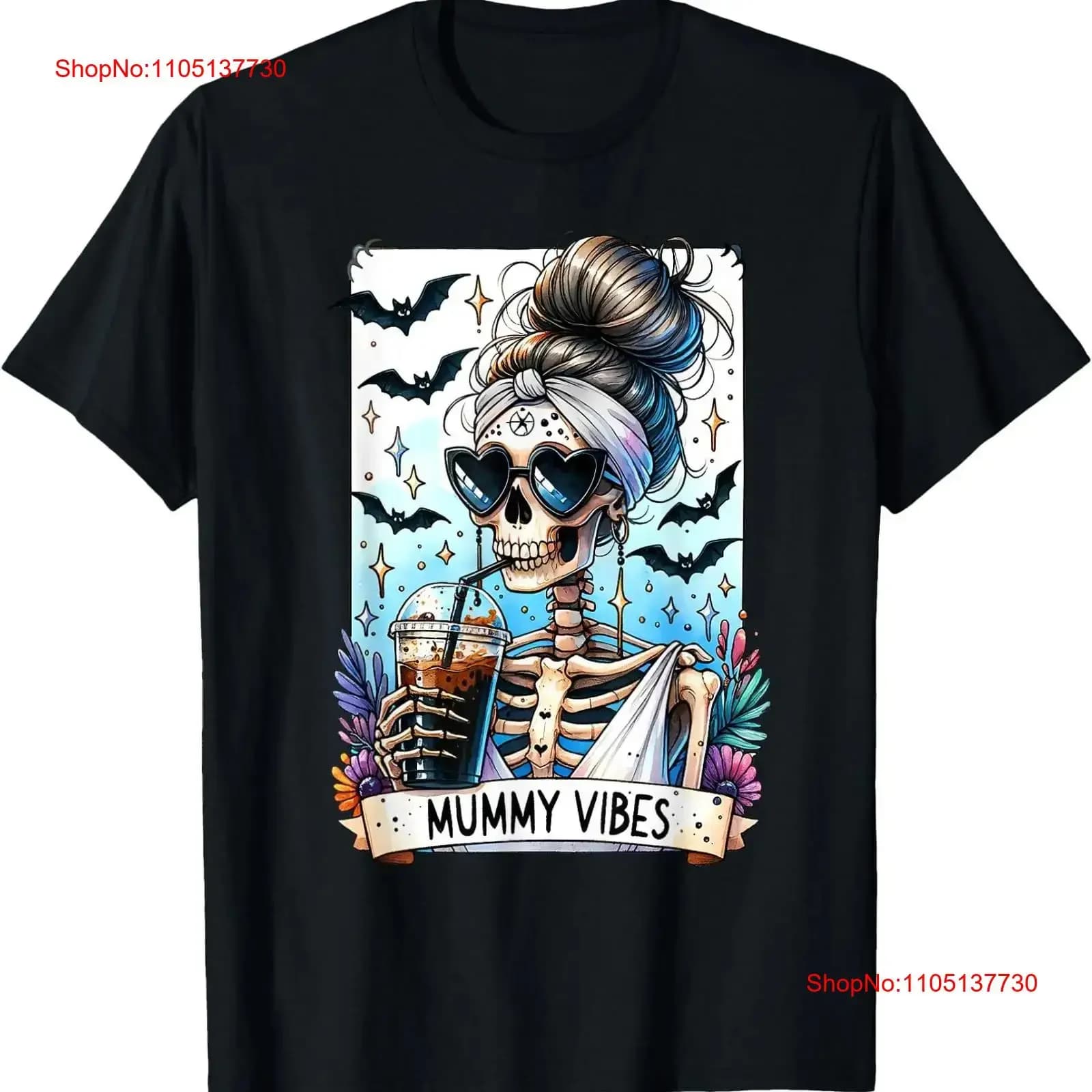 Carta dei tarocchi Mummia Vibrazioni Stagione spettrale Scheletro Mamma Festa della mamma T Shirt UNISEX vintage Lavato moda Elegante streetwear Traspirante