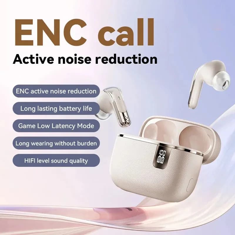E20 ENC Auricolari wireless InEar Bluetooth5.3 Auricolari sportivi stereo Cuffie con riduzione del rumore con microfono Display digitale a LED