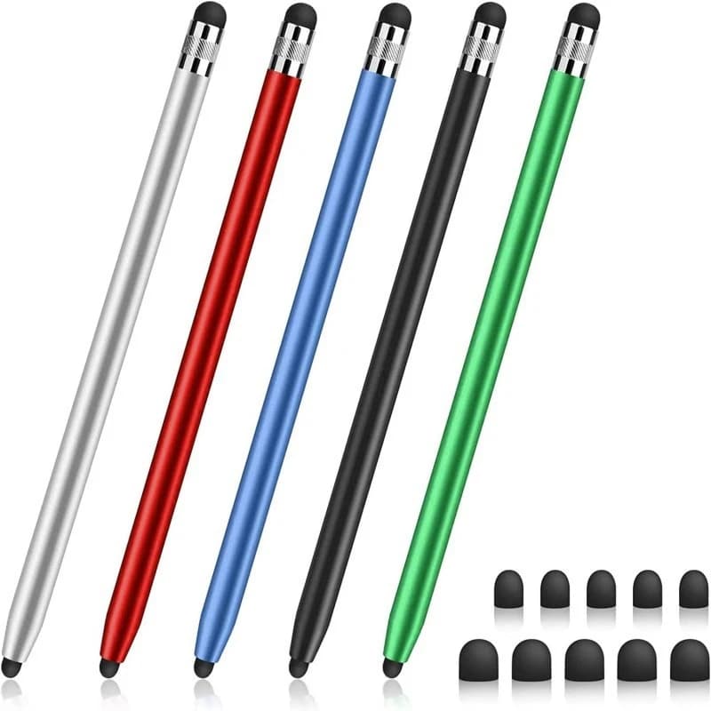 Penna Stilo Capacitiva Universale di Alta Qualità con Doppia Punta in Silicone per Tablet e Smartphone