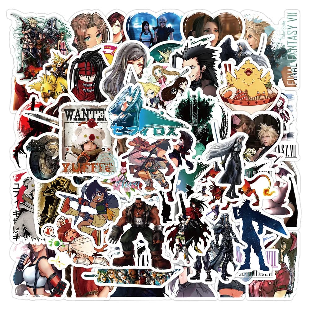 60 pz Cartoon Final Fantasy Anime Gioco Tifa Aerith Adesivi FAI DA TE Skateboard Cassa Del Telefono Bagagli Fresco Graffiti Adesivo Giocattolo