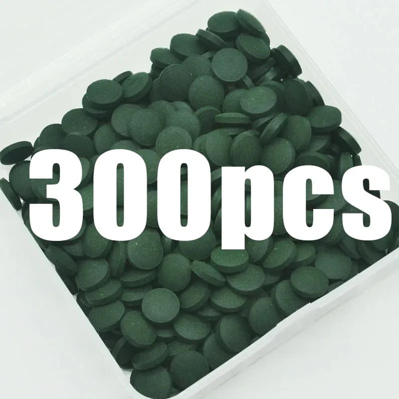 50-300 pz compresse di spirulina ad alta purezza spirale alghe arricchimento preferito animali domestici cibo pesce cristallo gamberetti rossi cibo per pesci acquario