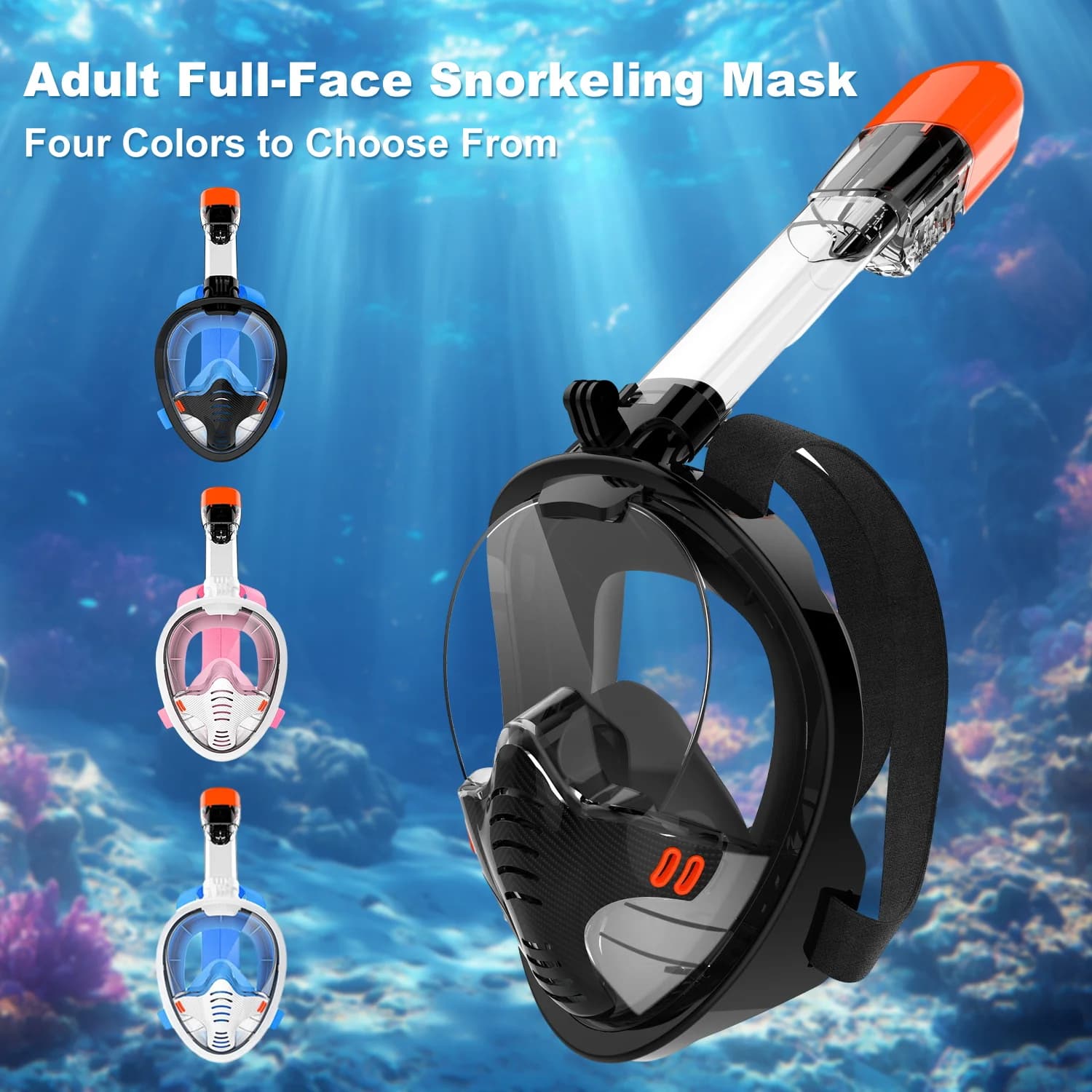 Scuba subacquea Anti Fog Maschera subacquea a pieno facciale Maschere respiratorie per lo snorkeling a secco Attrezzatura da nuoto impermeabile sicura per adulti