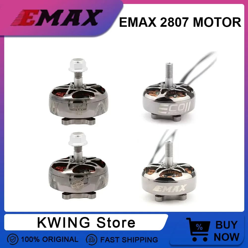 EMAX ECOII Serie eco ii 2807 drone Motore 6S 1300KV 1500KV 1700KV Motore Brushless RC For7 "FPV Racing Drone Giocattolo