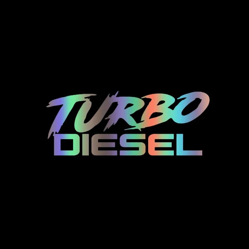 Fashion TURBO DIESEL Car Sticker Body pack Fuel tank cap Waterproof Vinyl Decalcomanie PVC Decoration Car accessories