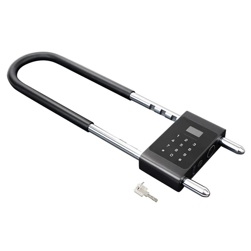 Serratura di tipo U con impronta digitale Serratura elettronica con cifre intelligenti Serratura con scheda IC Bluetooth Serratura per porta impermeabile antifurto per ufficio Controllata da app