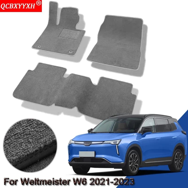 Tappetini per auto personalizzati adatti per Weltmeister W6 2021-2023 Tappetini antiscivolo impermeabili Tappeti di protezione interna Tappeti Accessorio