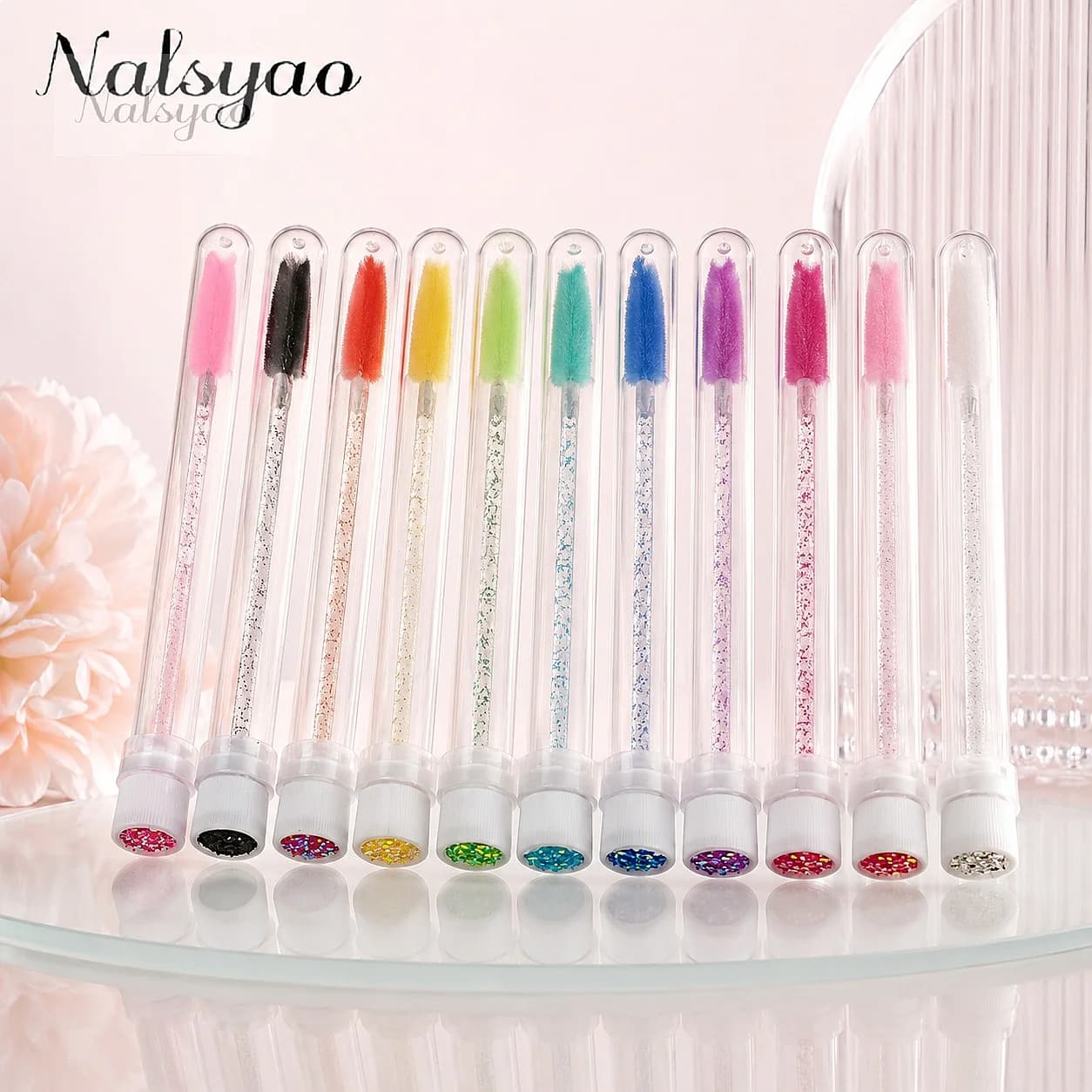 50pcs Disposable Eyelash Brushes Extension Tube Reusable Mascara Wands Eyebrow Brush Applicator