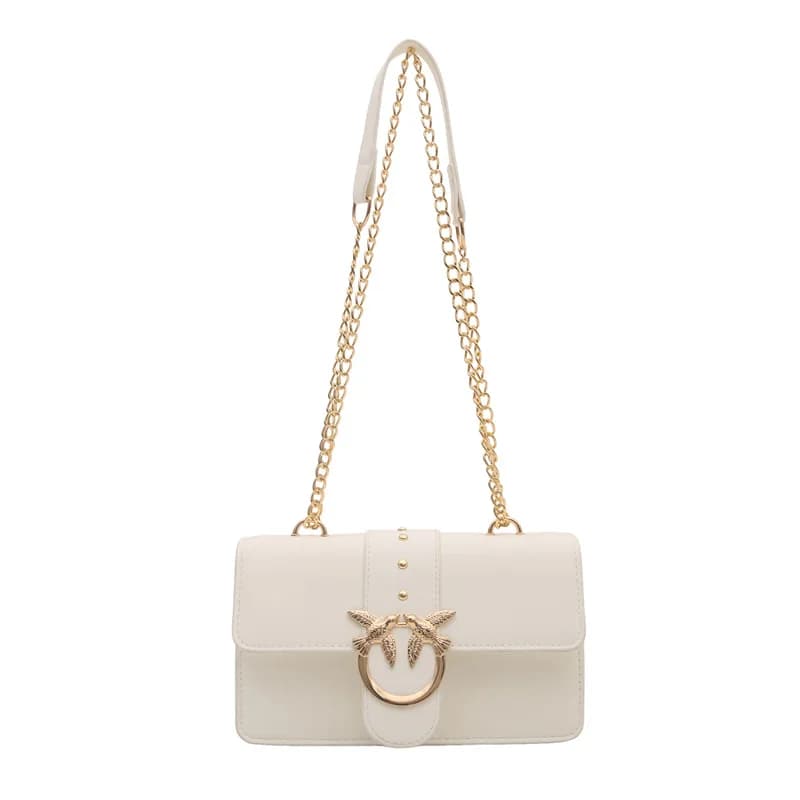 2026 New Women Swallow Pattern Small Square Bag, Luxury Chain Shoulder Crossbody Purse, High End Fashion Daily Matching Handbag
