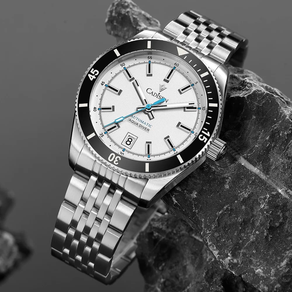 CADISEN New Men's Watch Automatic Mechanical Men's Watch Japan Seiko NH35A Ceramic Bezel 10Bar Waterproof Men's Watch