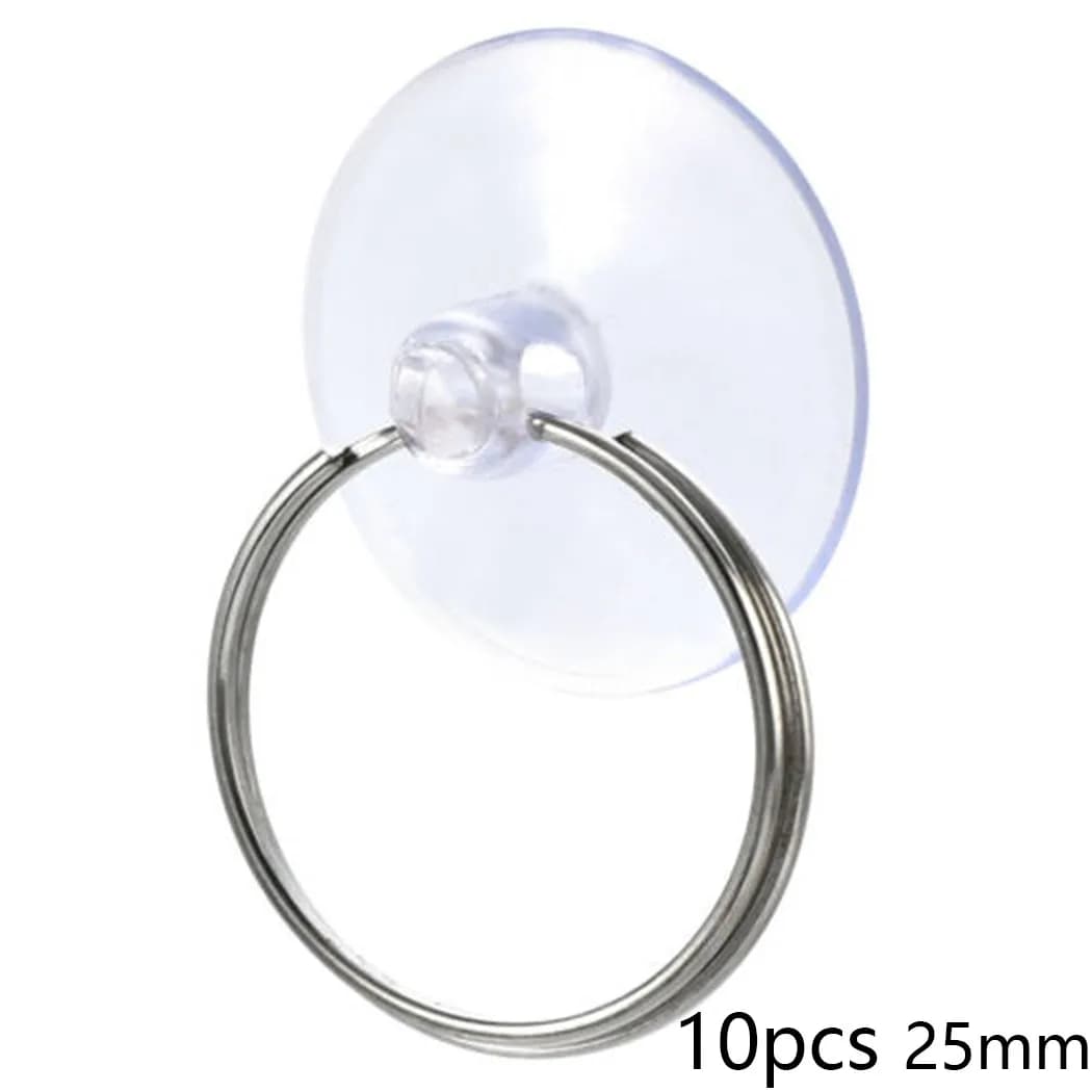 Ventose da Parete e Finestra, 10 Pezzi, 35mm per Piastrelle, 45mm per Bagno, Ganci Trasparenti, Cuscinetti in PVC, Ventose in Plastica, Utili e Popolari