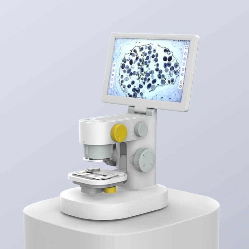 Microscopio biologico insegnamento microscopio rilevatore di acari microscopio digitale ad alta definizione da 9 pollici