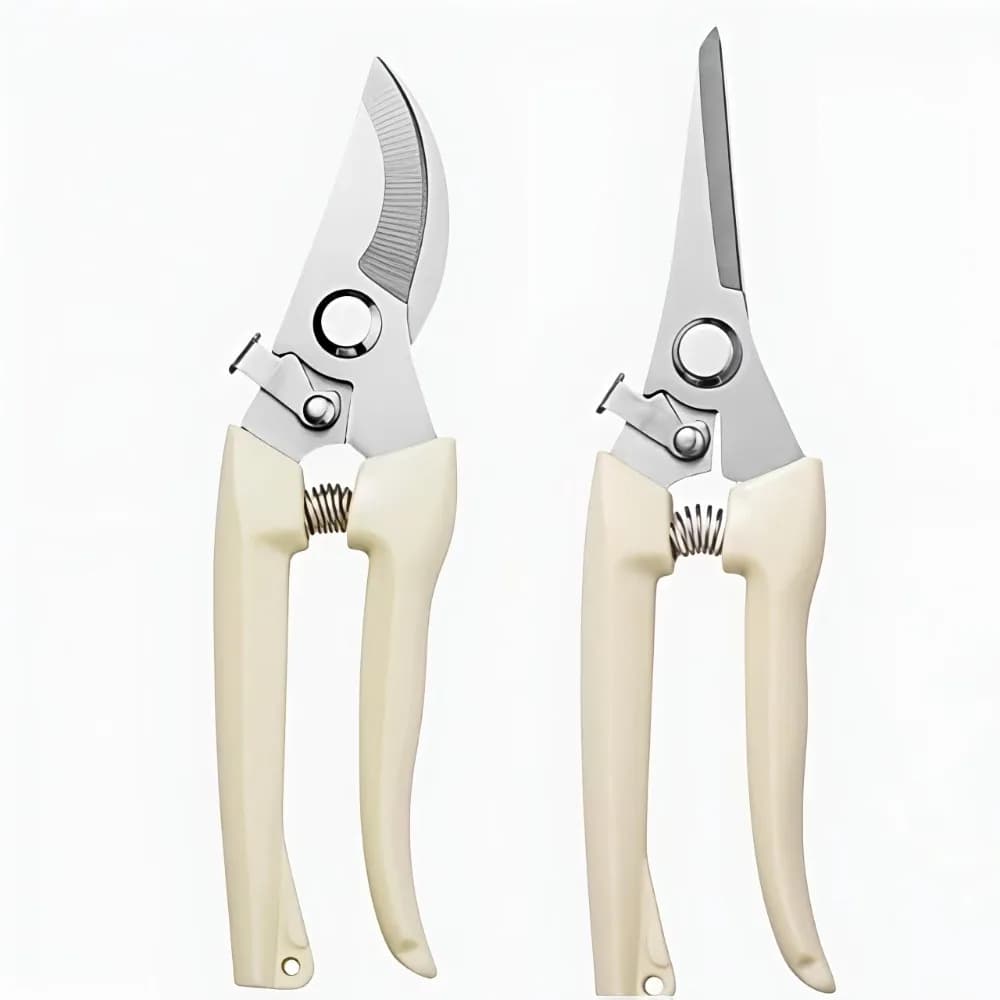 Handheld Pruning Shears Stainless Steel Garden Scissors for Branch Trimming Fruit Picking Flower Cutting Home Gardening Tools