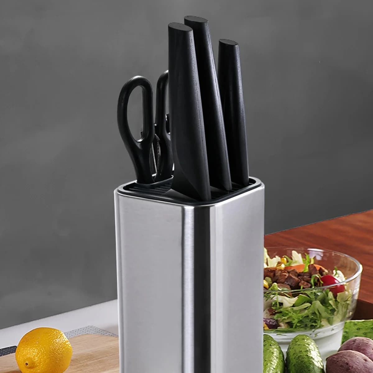 Portacoltelli a foro singolo da 1 pezzo, portaoggetti da cucina, porta coltelli da verdura, portaoggetti per utensili domestici