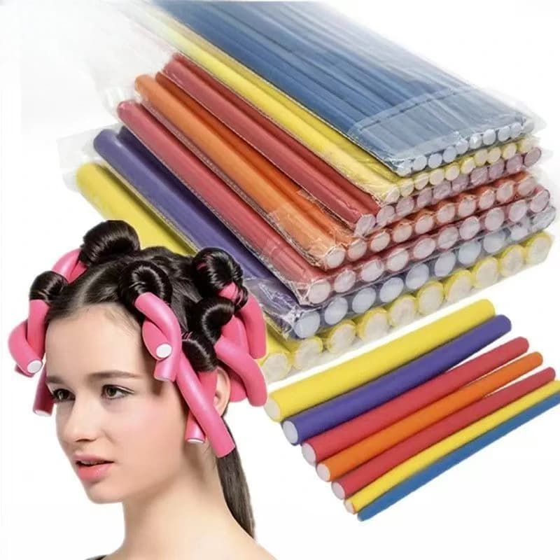 New 10 Pz Flexible Hair Curling Rod Bigodini Makers Foam Soft Bendy Twist Stitching Flexi Roller Coats No Heat Tool For Styling