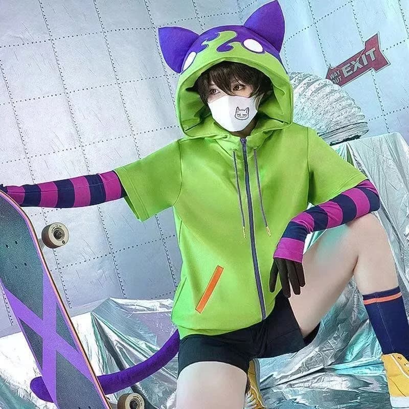 Anime Chinen Miyah Costume Parrucca SK8 the Infinity Cosplay Uniforme Halloween Party Cosplay Abbigliamento sportivo per adulti CW;3'F,6'T.8'