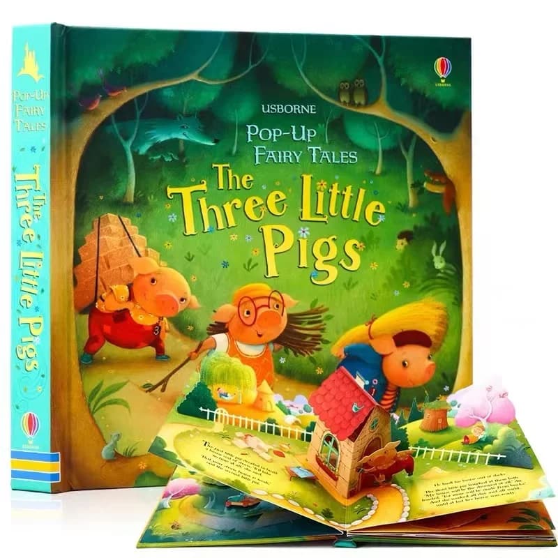 Usborne Pop-Up tre maialini inglese 3D Flap libri illustrati bambini libro di lettura bambino impara libri di lingua inglese per bambini