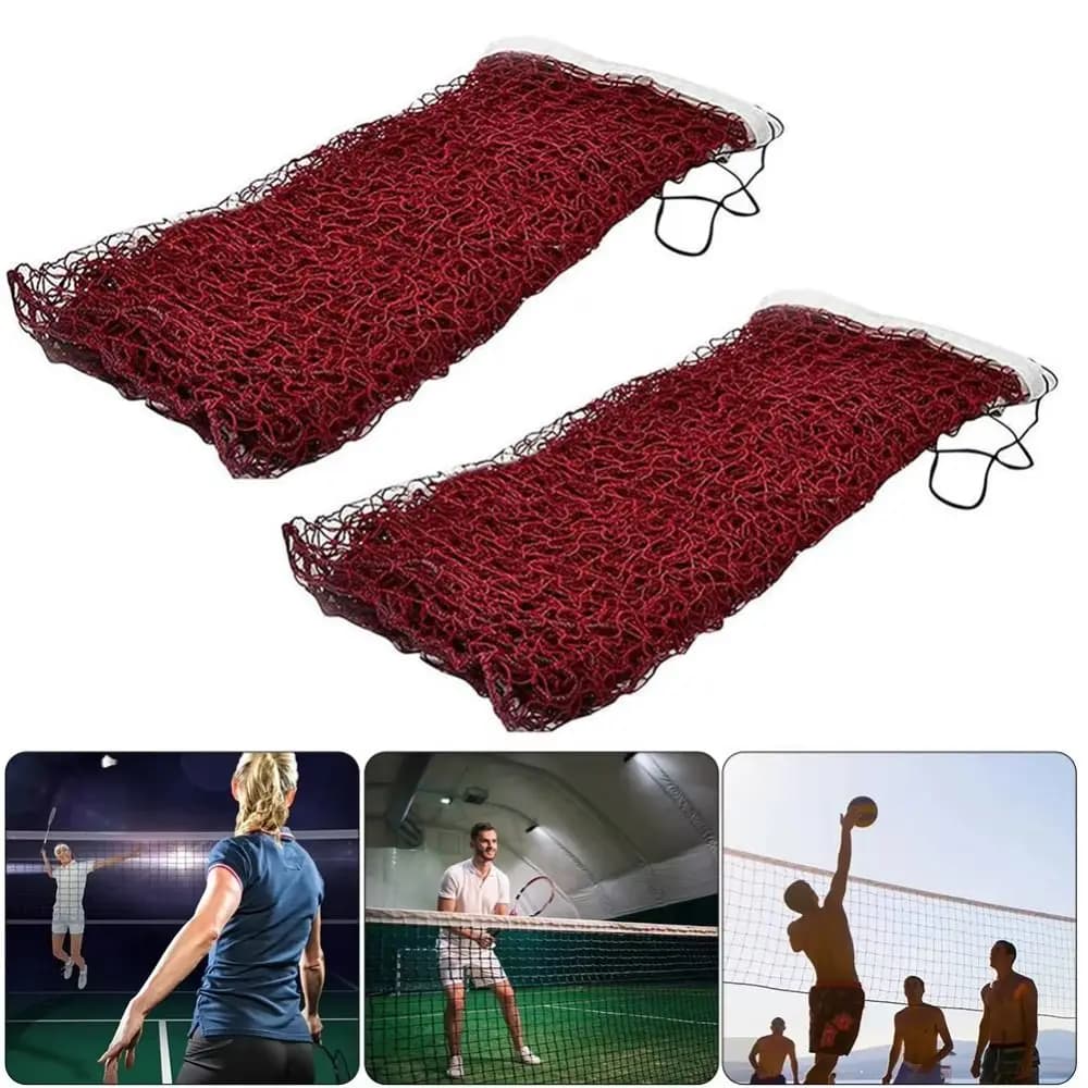 Rete da badminton standard Rete da tennis sostitutiva di facile installazione Rete da pallavolo pieghevole per competizioni di intrattenimento per la pratica sportiva