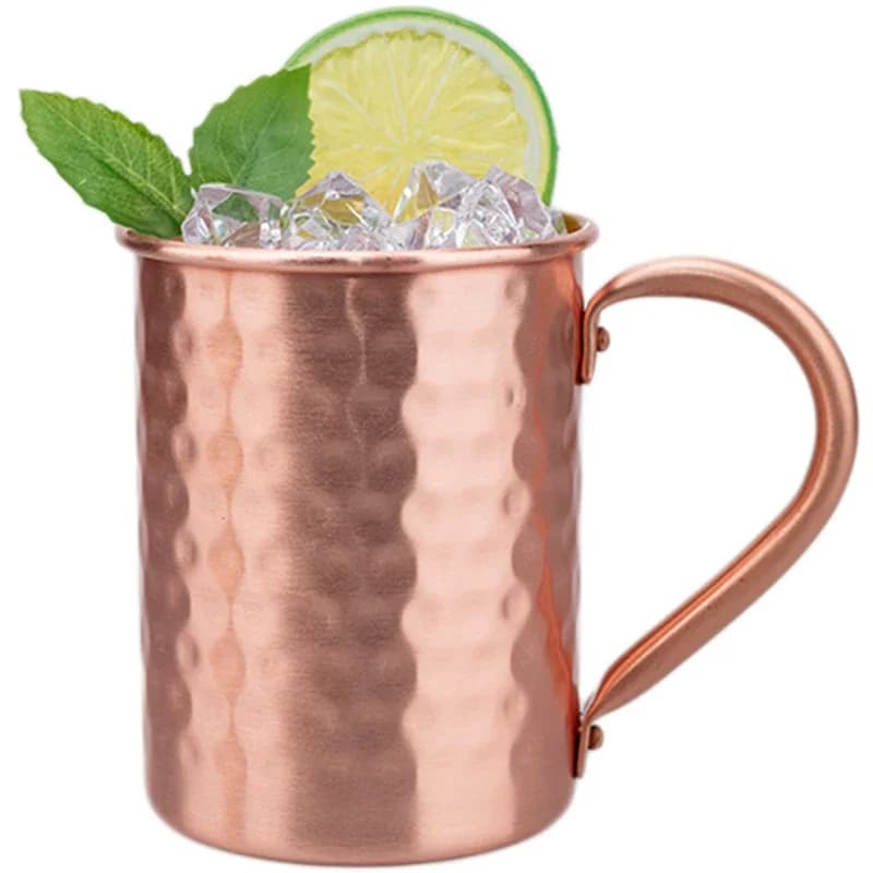 Nuove tazze di rame al 100% puro solido Mosca Mule Tazze di rame PURO a forma di tazze da cocktail da 400 ml Birra Latte Boccale Bicchieri