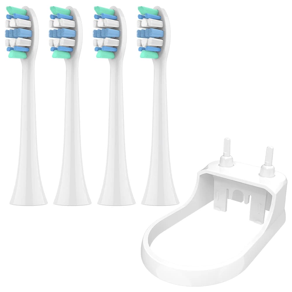 Confezione da 4 testine di ricambio con set di supporti per testine di spazzolino da denti, compatibile con lo spazzolino elettrico Philips Sonicare