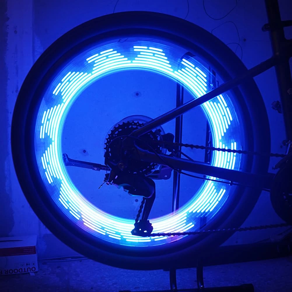 Luce LED Solare Colorata per Ruote di Bicicletta, Ricaricabile USB, Illuminazione Intelligente per Cerchioni, Decorazione per Bici di Bambini e Adulti