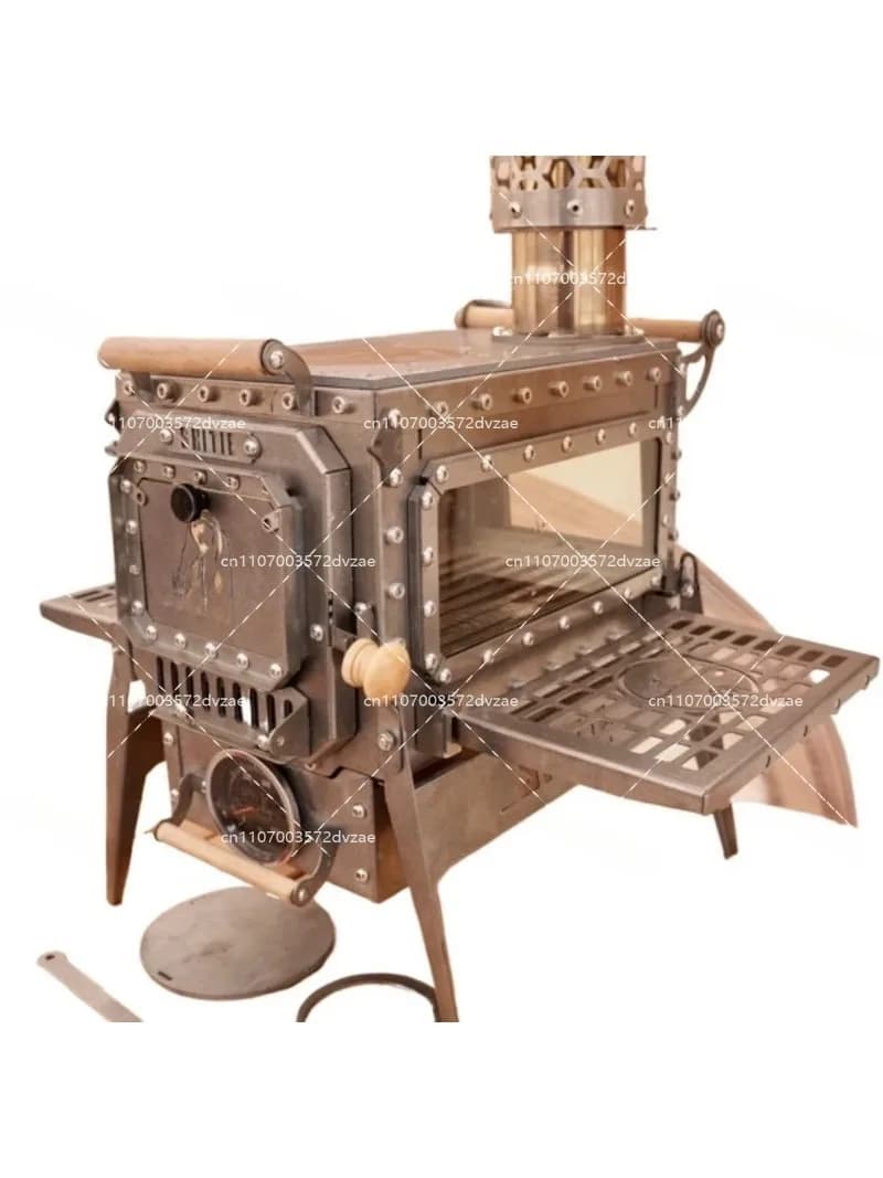 6 titanium stove, wood stove, barbecue camping, small