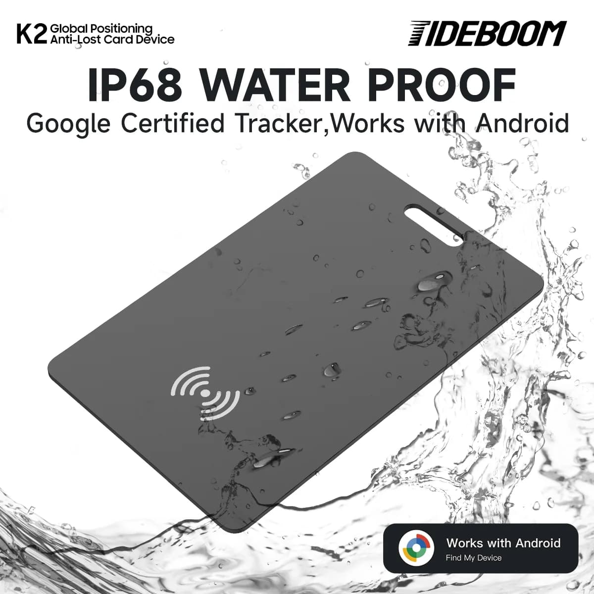 1pc Protable Wallet Tracker Card Bluetooth Tracker for Android Key Finder Animal Tracker Tag Works with Google app Find my device