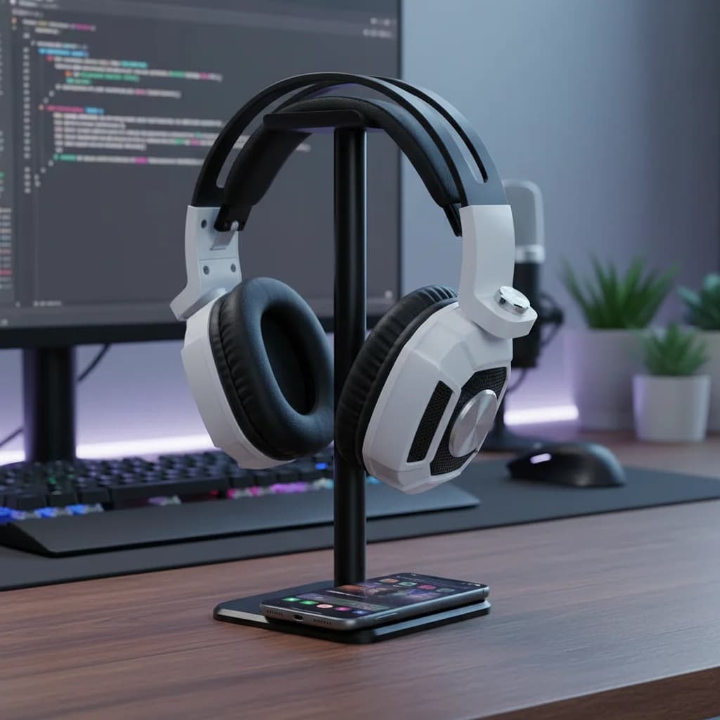 Creative desk headphone stand for universal headphone hook for games and office 1 pc