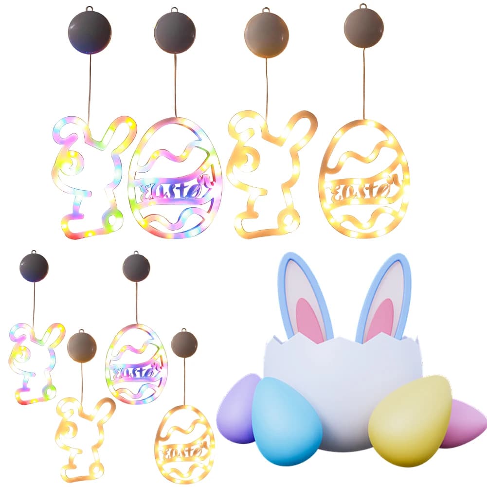Luci a Stringa LED a Forma di Uova di Pasqua, Alimentate a Batteria, per Decorazioni Pasquali da Interno