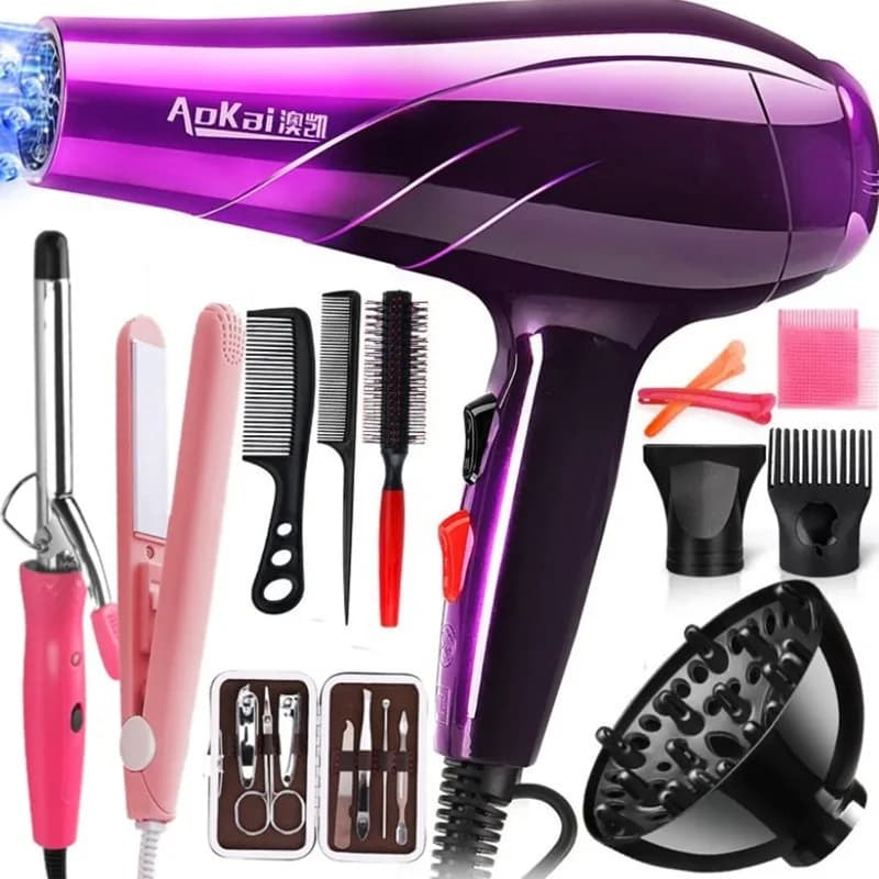 Professional hair dryer powerful for Styling quick hair nozzle for hair dryer with hot and cold adjustment for barber salon tools